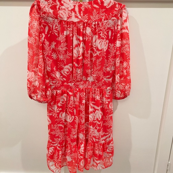 NEW BA&SH Ulia Printed Surplice Mini Dress - Picture 5 of 5